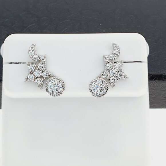 925 sterling silver luxury CZ earrings for women/girls, Best forRJUS2172 - Picture 9 of 10